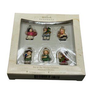 Hallmark Keepsake Joy To The World Children Miniature Ornaments Set 6 2007 READ